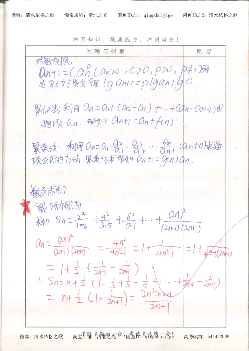 7.衡水中学高考积累与改错_高三数学（第3本）_126页_高中衡水学霸笔记_高中全部赠品_错题集高中九科_数学积累与改错