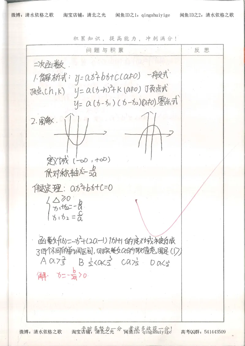 7.衡水中学高考积累与改错_高三数学（第3本）_126页_高中衡水学霸笔记_高中全部赠品_错题集高中九科_数学积累与改错