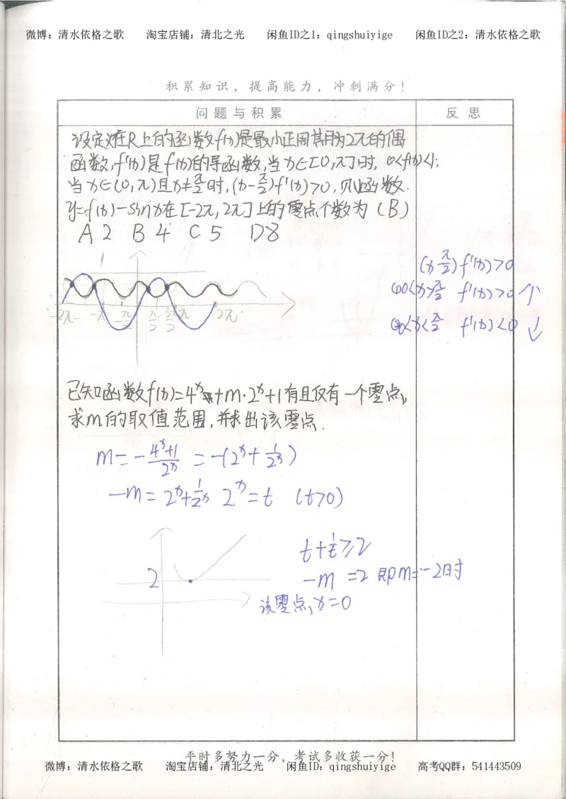 7.衡水中学高考积累与改错_高三数学（第3本）_126页_高中衡水学霸笔记_高中全部赠品_错题集高中九科_数学积累与改错