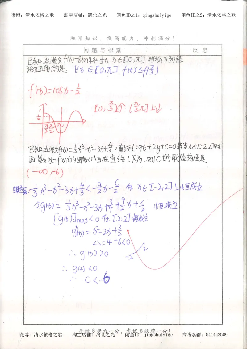 7.衡水中学高考积累与改错_高三数学（第3本）_126页_高中衡水学霸笔记_高中全部赠品_错题集高中九科_数学积累与改错
