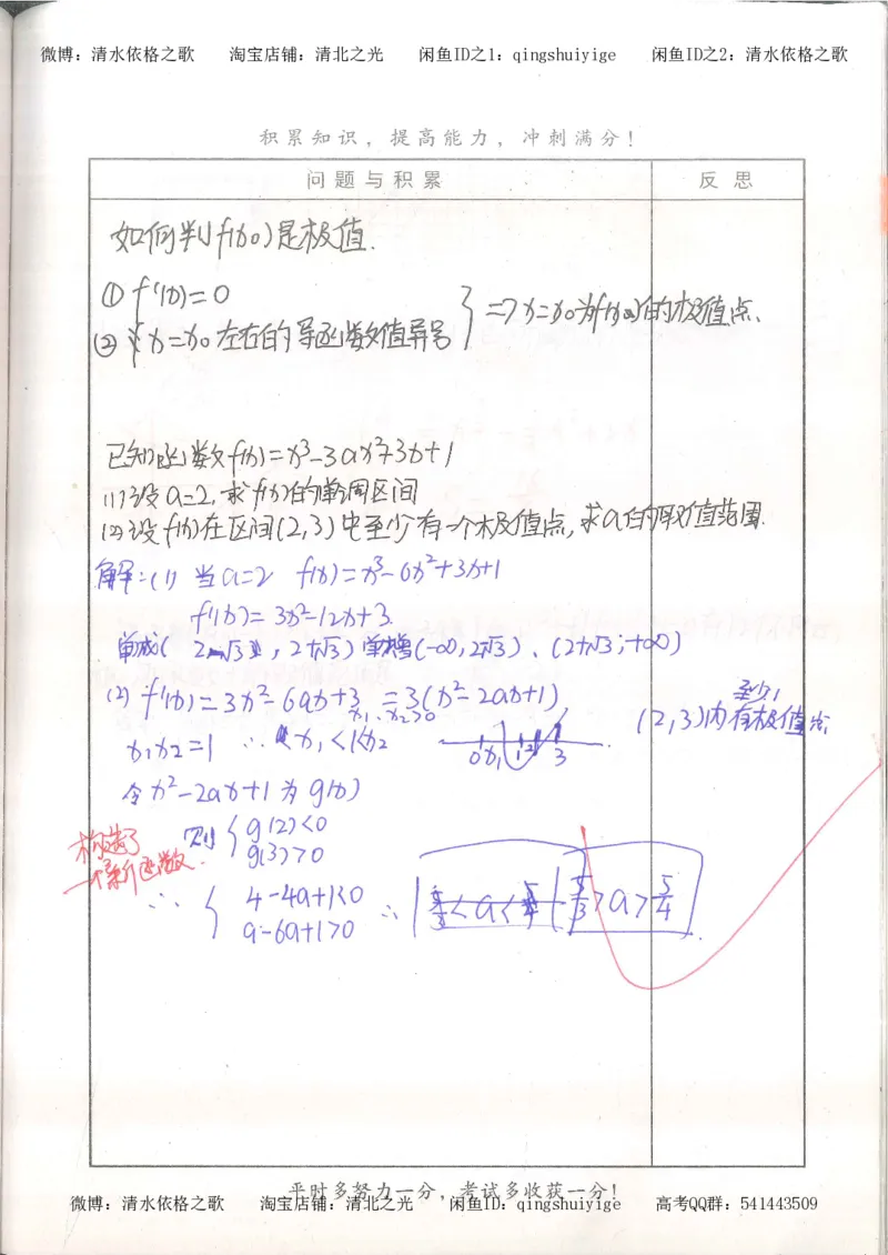 7.衡水中学高考积累与改错_高三数学（第3本）_126页_高中衡水学霸笔记_高中全部赠品_错题集高中九科_数学积累与改错
