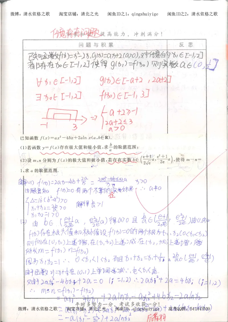 7.衡水中学高考积累与改错_高三数学（第3本）_126页_高中衡水学霸笔记_高中全部赠品_错题集高中九科_数学积累与改错