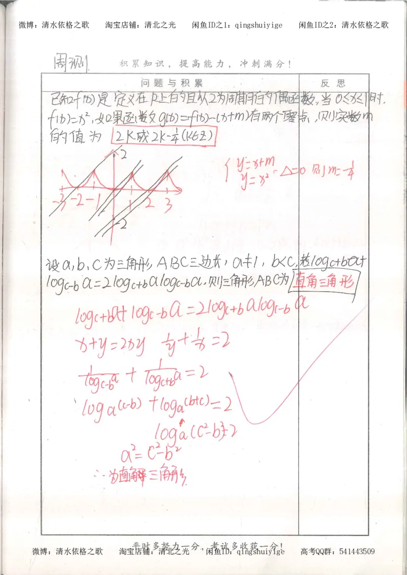 7.衡水中学高考积累与改错_高三数学（第3本）_126页_高中衡水学霸笔记_高中全部赠品_错题集高中九科_数学积累与改错