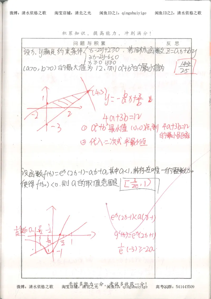 7.衡水中学高考积累与改错_高三数学（第3本）_126页_高中衡水学霸笔记_高中全部赠品_错题集高中九科_数学积累与改错