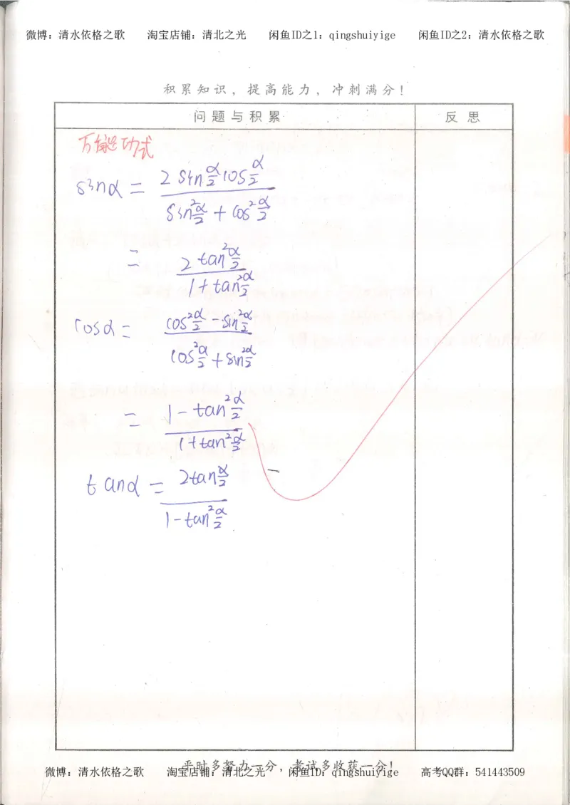 7.衡水中学高考积累与改错_高三数学（第3本）_126页_高中衡水学霸笔记_高中全部赠品_错题集高中九科_数学积累与改错