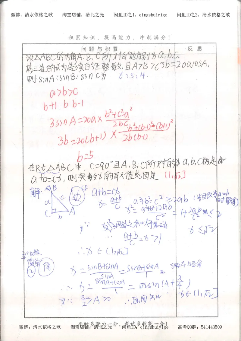 7.衡水中学高考积累与改错_高三数学（第3本）_126页_高中衡水学霸笔记_高中全部赠品_错题集高中九科_数学积累与改错