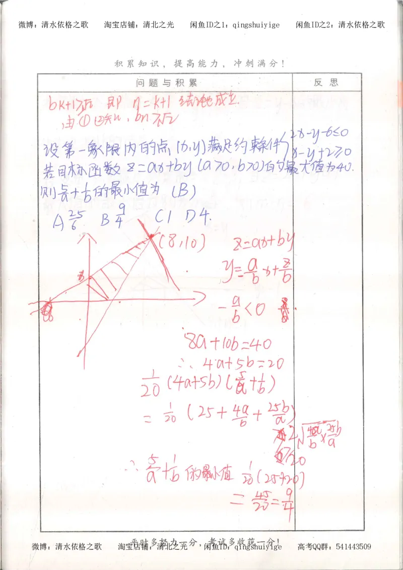 7.衡水中学高考积累与改错_高三数学（第3本）_126页_高中衡水学霸笔记_高中全部赠品_错题集高中九科_数学积累与改错