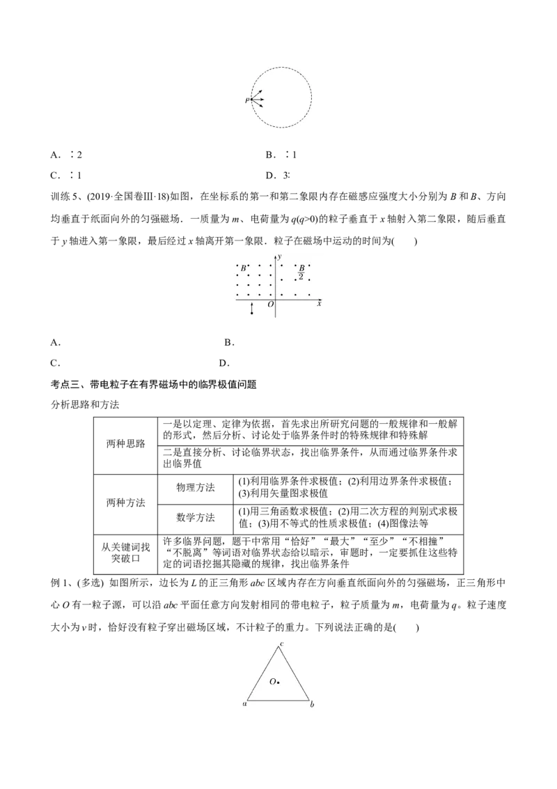 第二讲磁场对运动电荷的作用（原卷版）_4.2025物理总复习_2023年新高复习资料_一轮复习_2023年高三物理一轮复习精讲精练278111462_第十章磁场