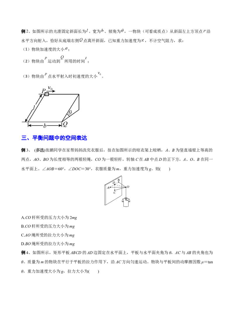 秘籍06空间表达能力的培养-备战2023年高考物理抢分秘籍（新高考专用）（原卷版）_4.2025物理总复习_2023年新高复习资料_备战2023年高考物理抢分秘籍（新高考专用）