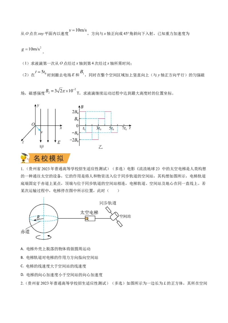 秘籍06空间表达能力的培养-备战2023年高考物理抢分秘籍（新高考专用）（原卷版）_4.2025物理总复习_2023年新高复习资料_备战2023年高考物理抢分秘籍（新高考专用）