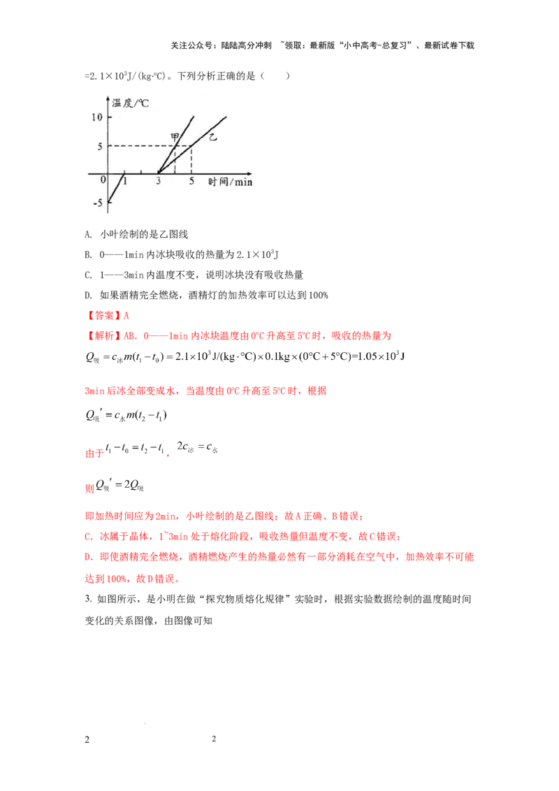 常考实验01.探究晶体的熔化和凝固的特点（解析版）_02中考总复习（2026版更新中）_04-物理-中考总复习_2025年中考复习资料