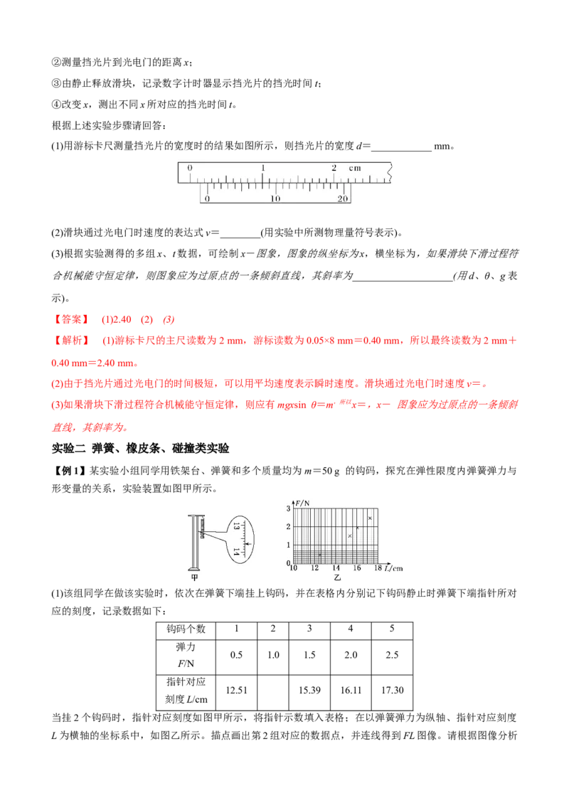 专题6.1力学实验通性通法讲解（解析版）_4.2025物理总复习_2023年新高复习资料_二轮复习_2023届高考物理二、三轮复习总攻略290387341