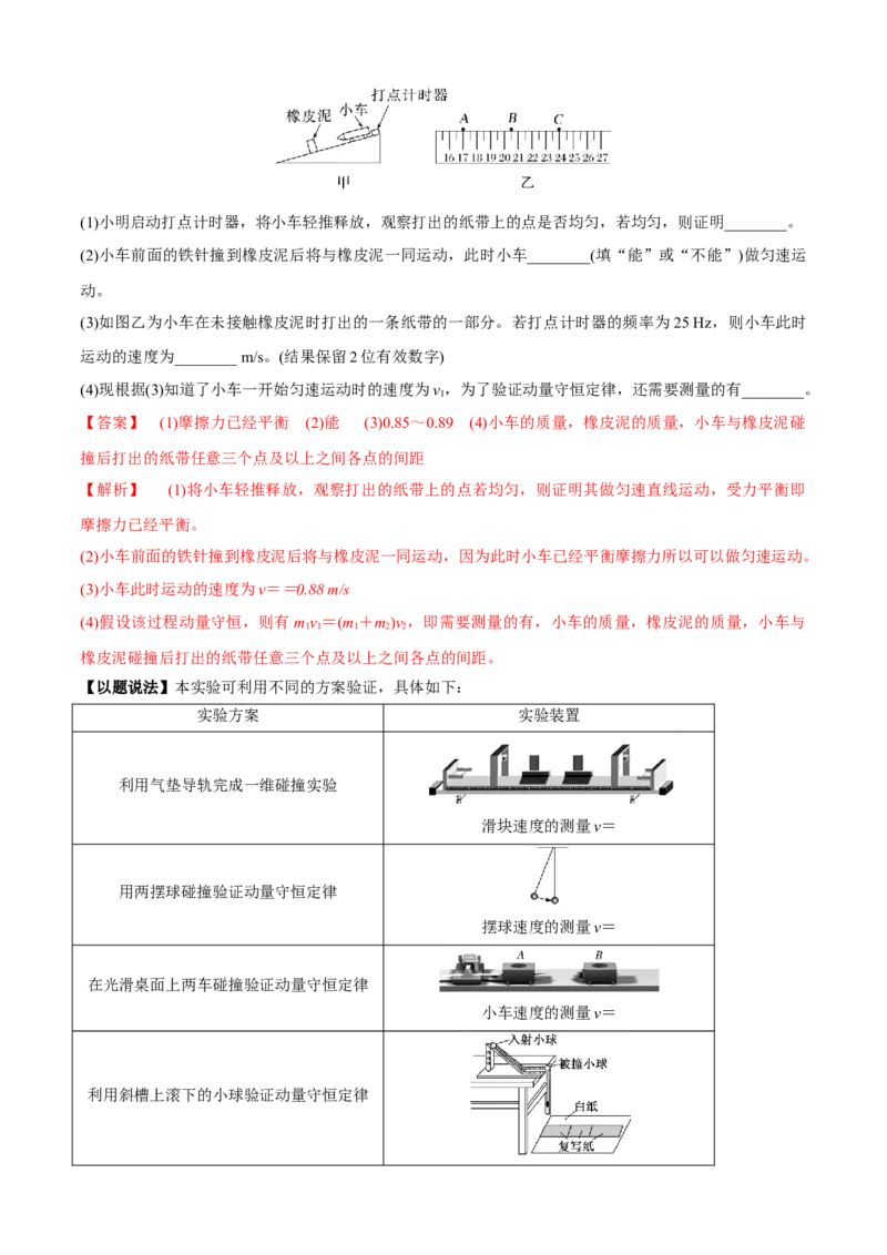 专题6.1力学实验通性通法讲解（解析版）_4.2025物理总复习_2023年新高复习资料_二轮复习_2023届高考物理二、三轮复习总攻略290387341