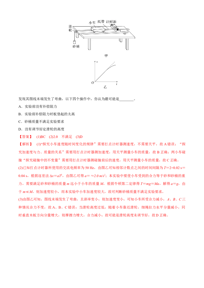 专题6.1力学实验通性通法讲解（解析版）_4.2025物理总复习_2023年新高复习资料_二轮复习_2023届高考物理二、三轮复习总攻略290387341
