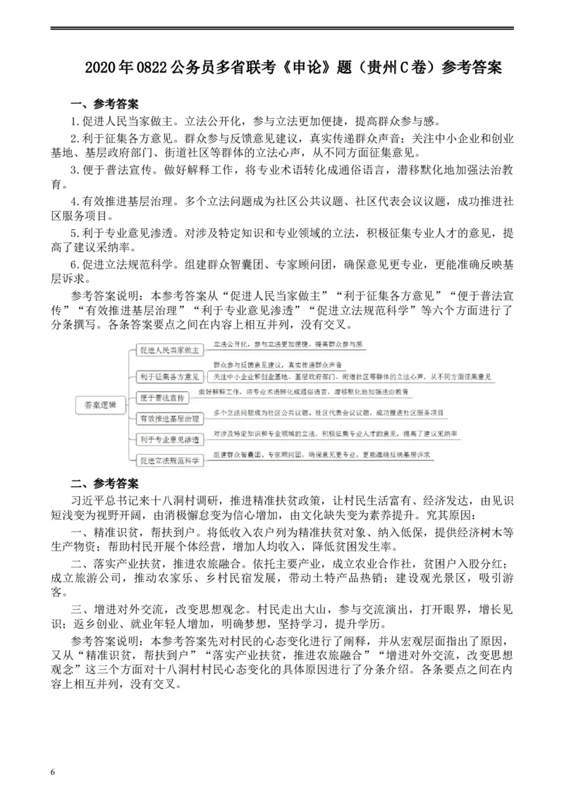 2020年0822公务员多省联考《申论》题（贵州C卷）及参考答案_34省+国考真题_此文件夹为word版,不推荐使用_此word版为,不推荐使用_此word版为,不推荐使用