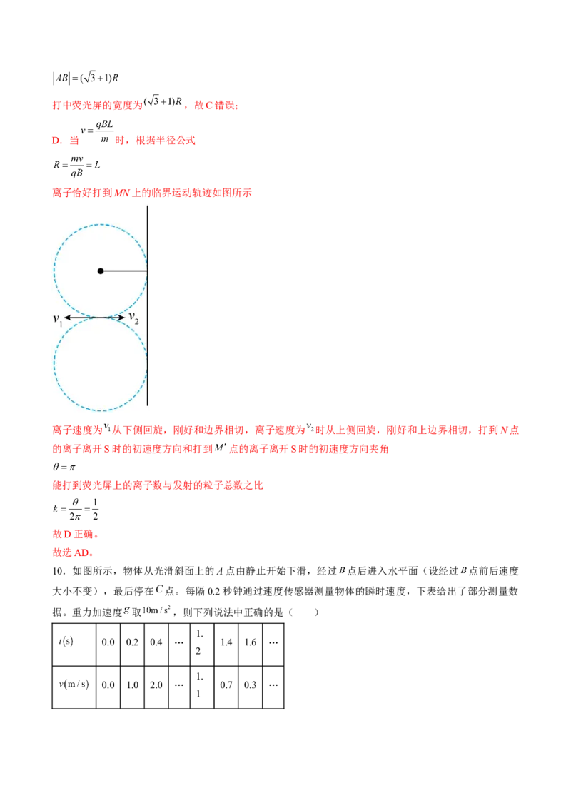 黄金卷08-赢在高考&middot;黄金8卷备战2024年高考物理模拟卷（湖南专用）（解析版）_4.2025物理总复习_2024年新高考资料_4.2024高考模拟预测试卷