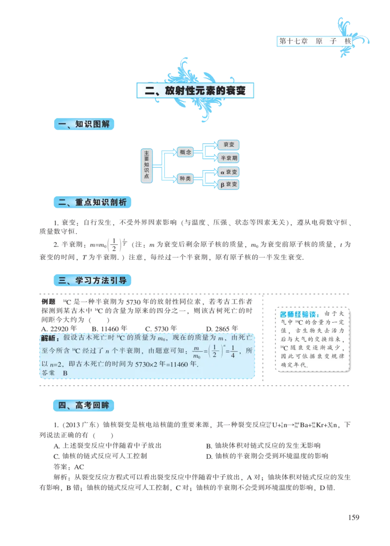 选修模块第十七章原子核-高中物理公式、定理、定律图表（必修选修）_4.2025物理总复习_2023年新高复习资料_专项复习_高中物理公式、定理、定律图表（必修+选修）