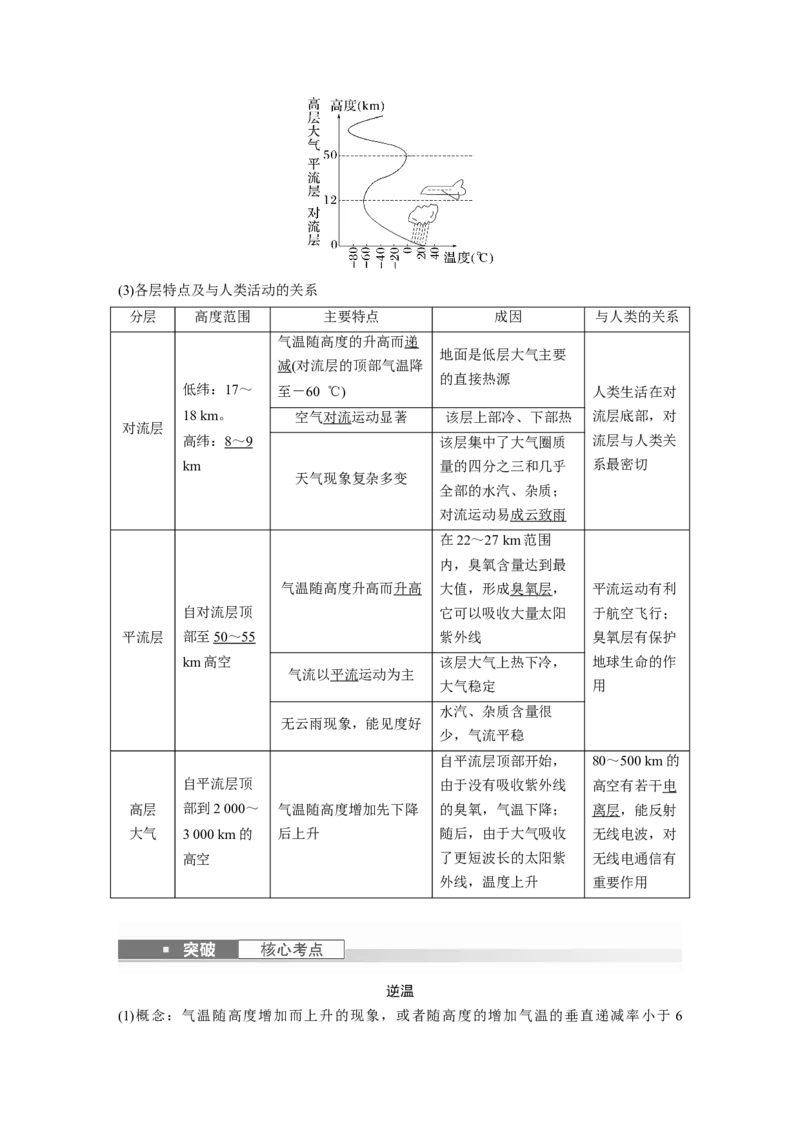 2024年高考地理一轮复习（新人教版）第1部分　第3章　第1讲　课时12　大气的组成和垂直分层　大气的受热过程_9.2025地理总复习_2024年新高考资料_1.2024一轮复习