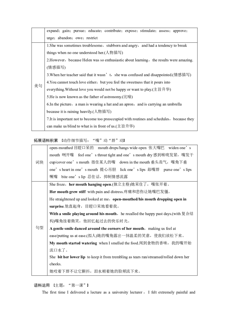 25版：UNIT5　EDUCATION_3.2025英语总复习_2025年新高考资料_一轮复习_2025高考大一轮复习讲义+课件（完结）_2025高考大一轮复习英语（北师大）_2025英语大一轮复习讲义北师大版（教师Word版）