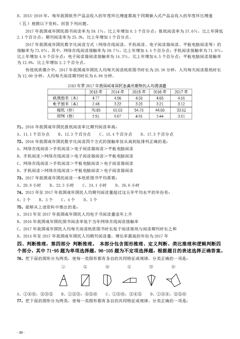 2019年陕西公务员考试《行测》真题_34省+国考真题_34省考+国考pdf版推荐用这个版本_34省行测+申论真题pdf推荐用这个版本_陕西公务员考试真题pdf版_题目