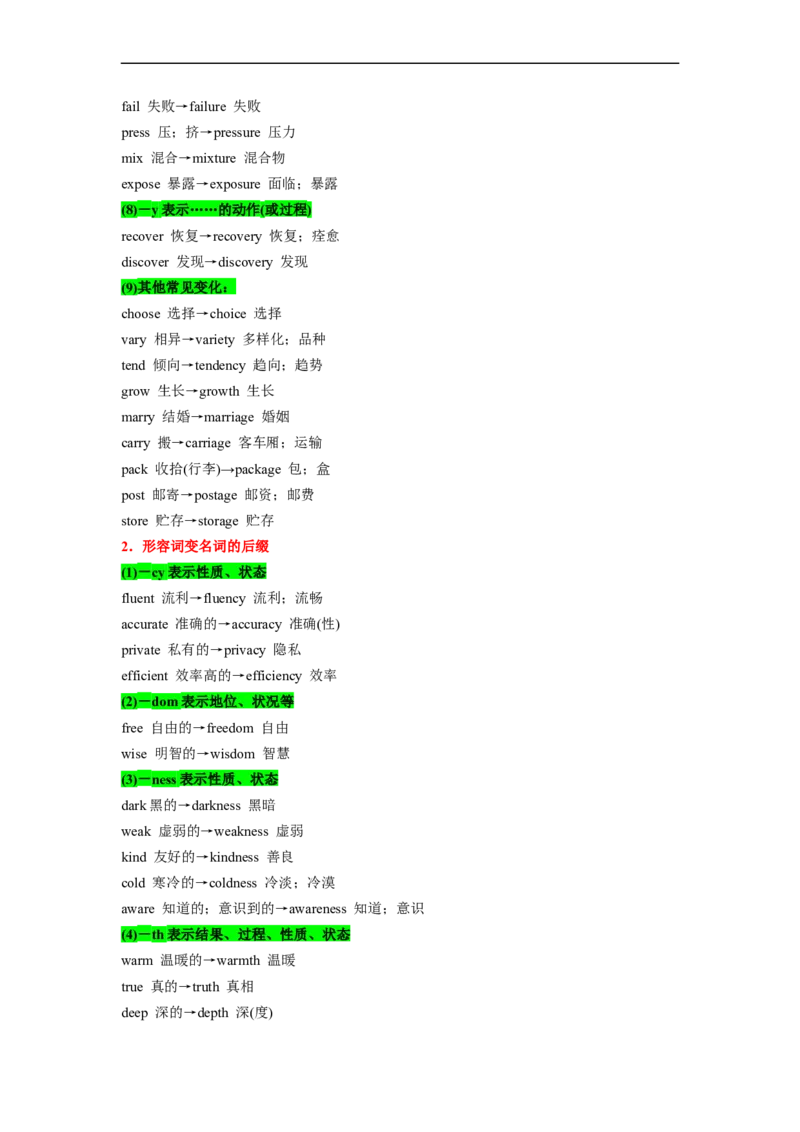 专题01需要变形的名词、形容词和副词与语法填空（原卷版）_3.2025英语总复习_赠品通用版（老高考）复习资料_二轮复习