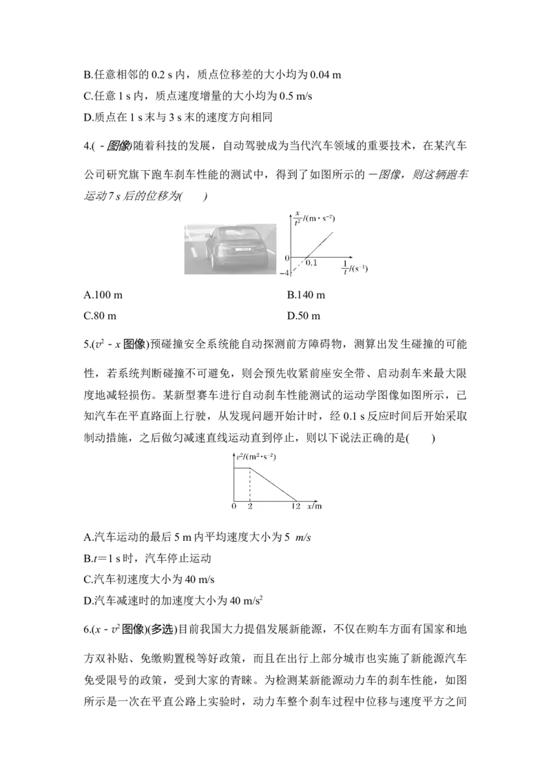 选择题考点专项训练5　非常规图像问题（后附解析）_4.2025物理总复习_2025年新高考资料_一轮复习_2025年高考物理一轮复习选择题考点专项训练(附解析）