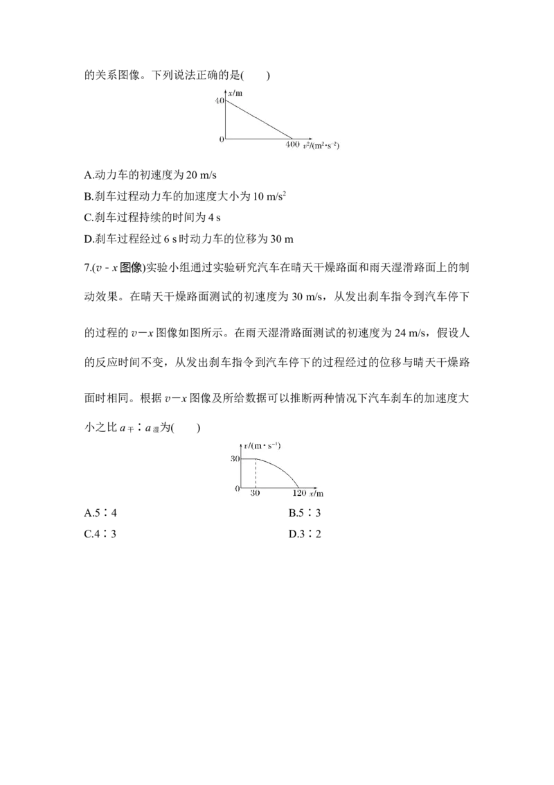 选择题考点专项训练5　非常规图像问题（后附解析）_4.2025物理总复习_2025年新高考资料_一轮复习_2025年高考物理一轮复习选择题考点专项训练(附解析）
