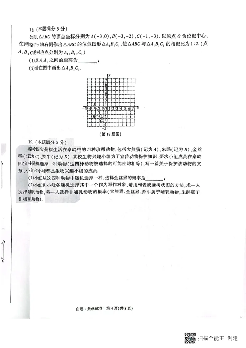 2025~数学白卷_初中资料合集_2025《万唯中考&bull;黑白卷》多地方版（更30省）_2025《万唯中考&bull;黑白卷》7科全套（陕西）