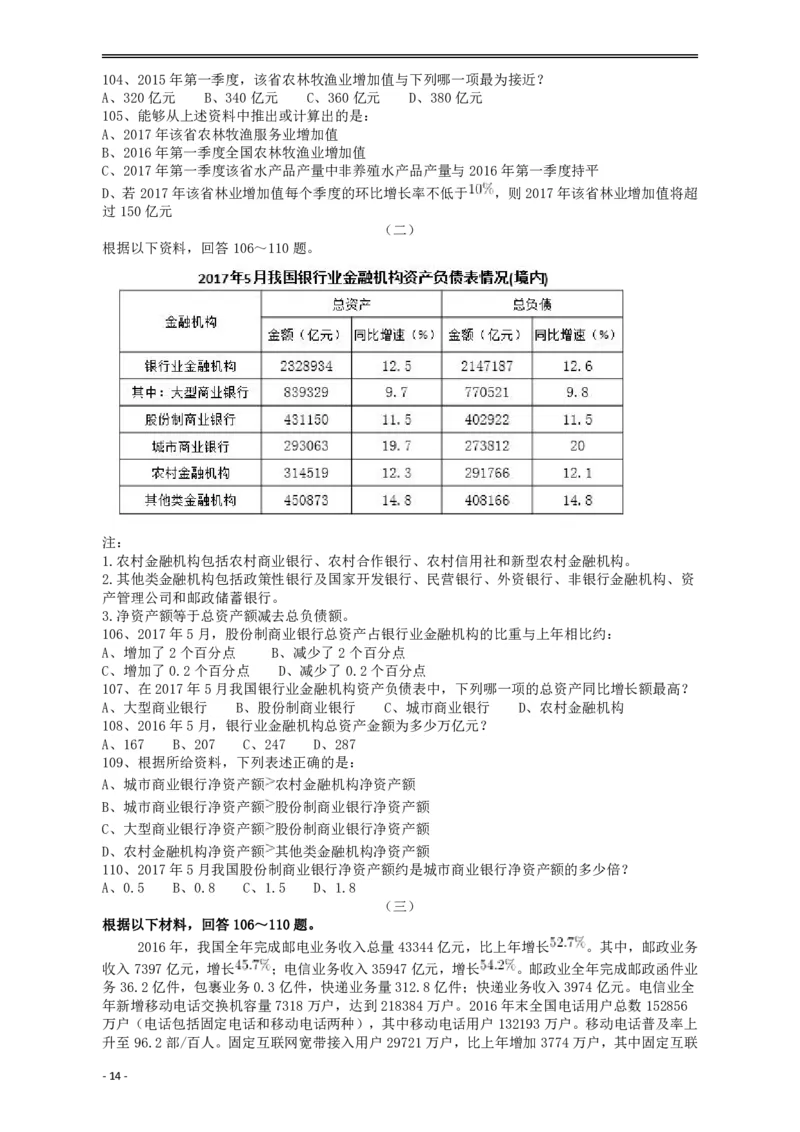2018年421联考《行测》真题（重庆卷）_34省+国考真题_34省考+国考pdf版推荐用这个版本_34省行测+申论真题pdf推荐用这个版本_重庆公务员考试真题pdf版_题目