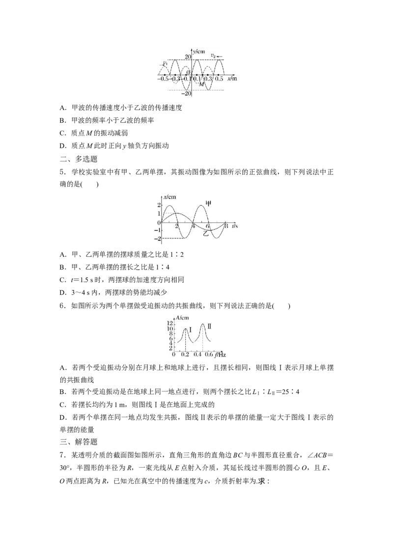 重难点15机械振动与机械波　光　电磁波-2023年高考物理热点&middot;重点&middot;难点专练（全国通用）（原卷版）_4.2025物理总复习_赠品通用版（老高考）复习资料_专项复习