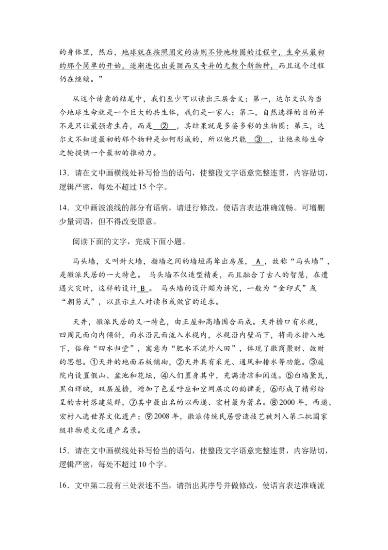 专题03病句题型归类-2024年高考语文二轮热点题型归纳与变式演练（新高考专用）（原卷版）_1.2025语文总复习_2024年新高考资料_2.2024二轮复习