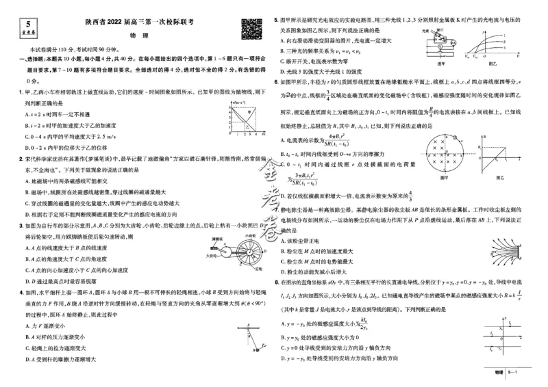 金考卷优秀模拟试卷汇编45套全国卷物理_4.2025物理总复习_物理高考模拟题_老高考_2023年_物理全国卷2023金考卷