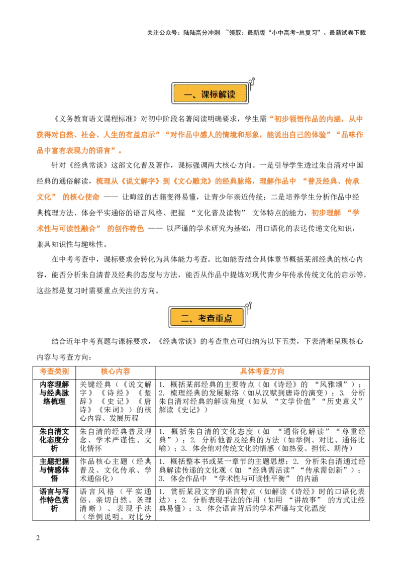 第07讲《经典常谈》整本书阅读(讲义）-上好课2026年中考语文一轮复习名著阅读(全国通用)_02中考总复习（2026版更新中）_01-语文-中考总复习_2026年中考复习（更新中）