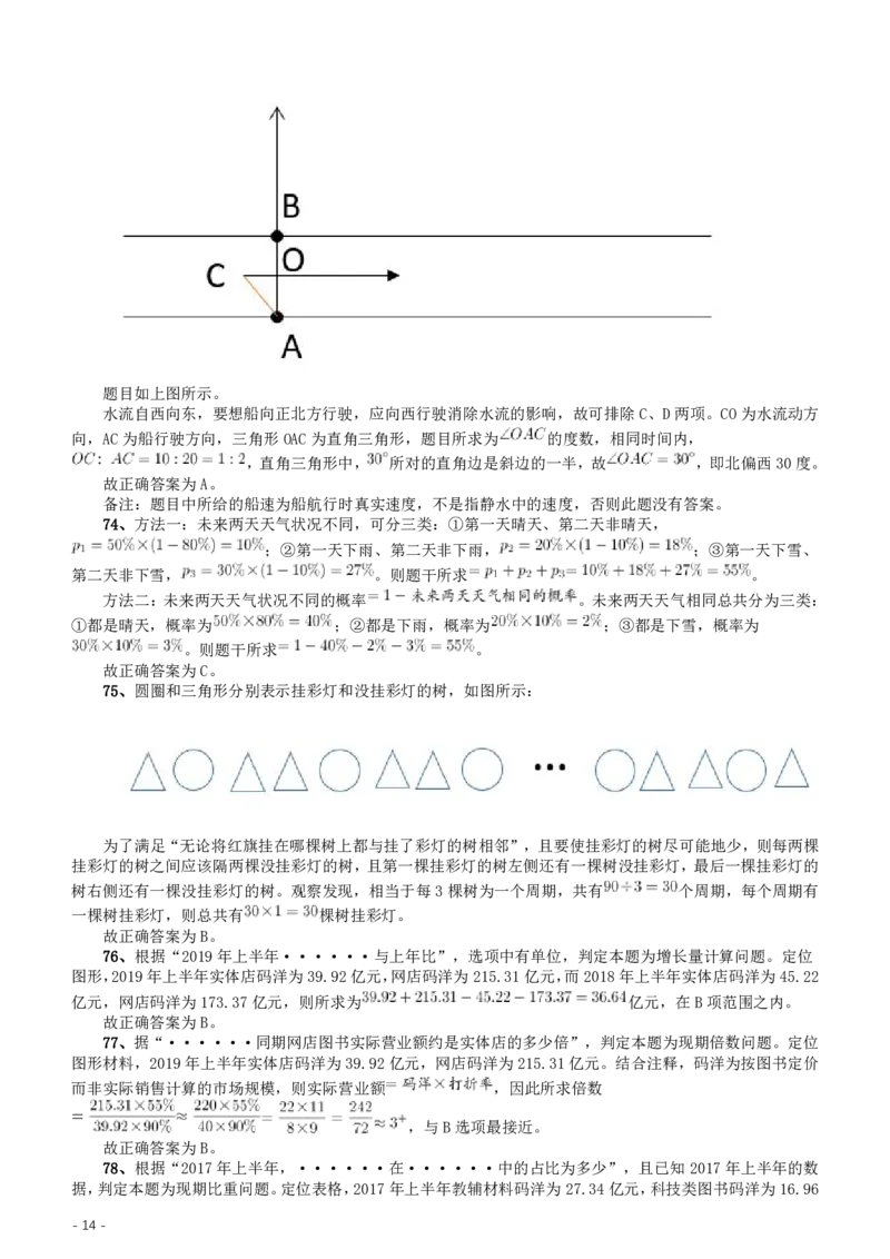 2020年上海公务员考试《行测》真题（B类）参考答案及解析_34省+国考真题_此文件夹为word版,不推荐使用_此word版为,不推荐使用_此word版为,不推荐使用
