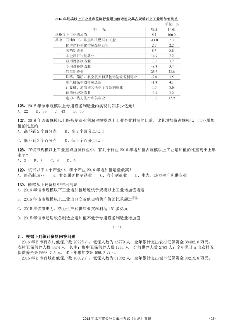 2018年北京市公务员录用考试《行测》真题_34省+国考真题_34省考+国考pdf版推荐用这个版本_34省行测+申论真题pdf推荐用这个版本_北京公务员考试真题pdf版_北京行测11-22_真题
