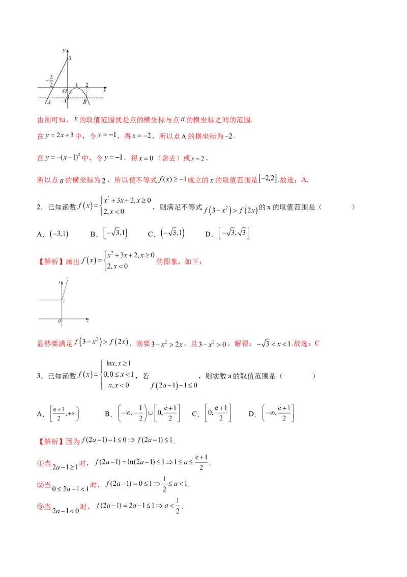 专题05分段函数(含2021-2023高考真题)(解析版)_2.2025数学总复习_2024年新高考资料_3.2024专项复习_2024年新高考数学之函数专项重难点突破练（新高考专用）