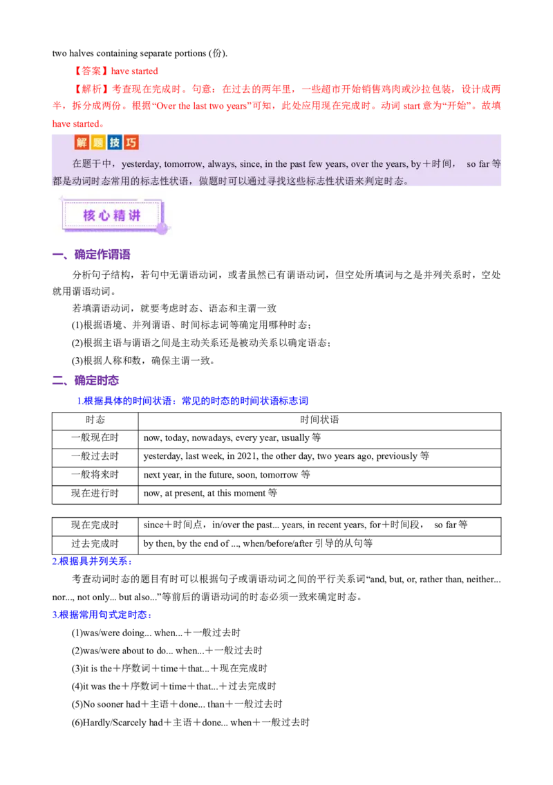 专题01语法填空之有提示词填空（讲义）（解析版）_3.2025英语总复习_2025年新高考资料_二轮复习_2025年高考英语二轮复习课件ppt+讲义+练习_6.语法填空