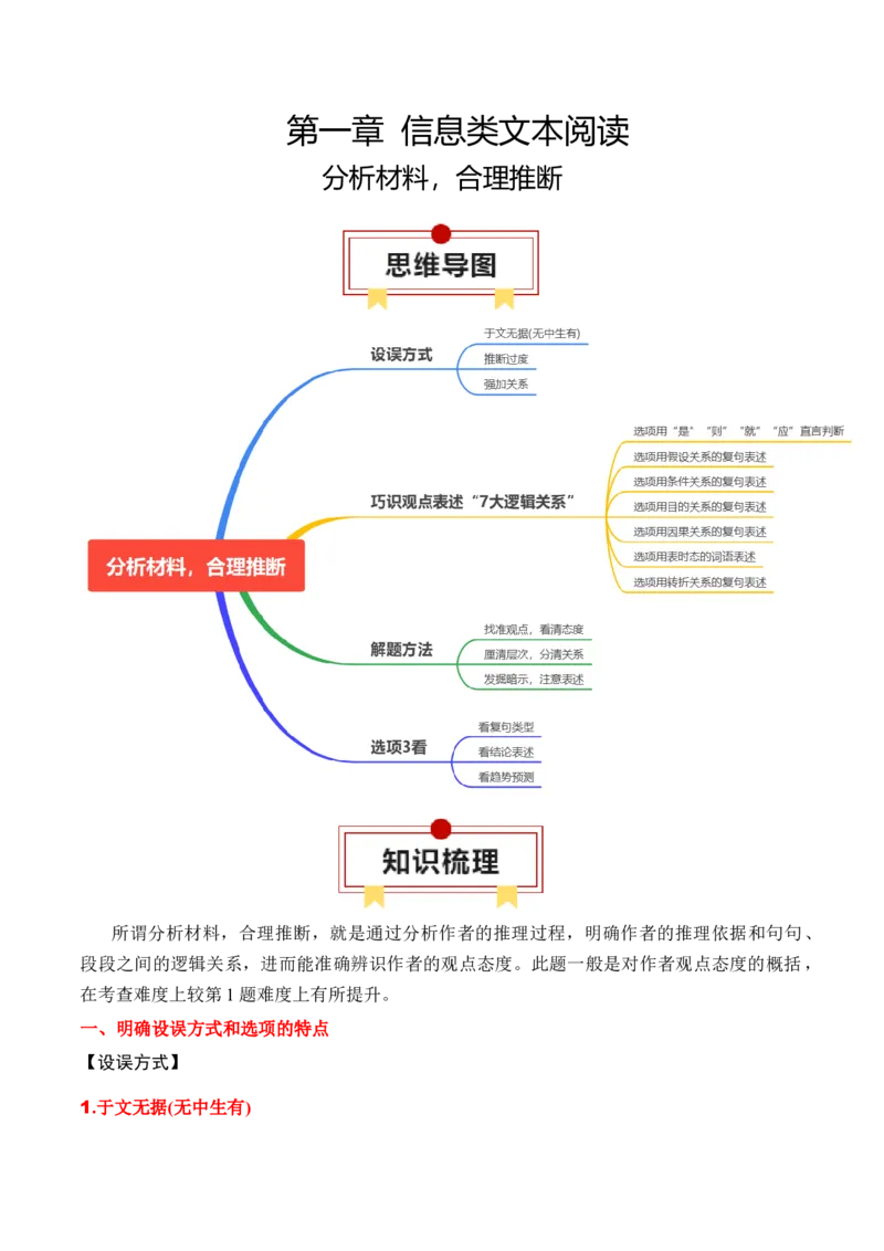 专题03：信息类文本分析材料，合理推断-上好课2025年高考语文一轮复习知识清单（原卷版）_1.2025语文总复习_2025年新高考资料_一轮复习_2025年高考语文一轮复习知识清单