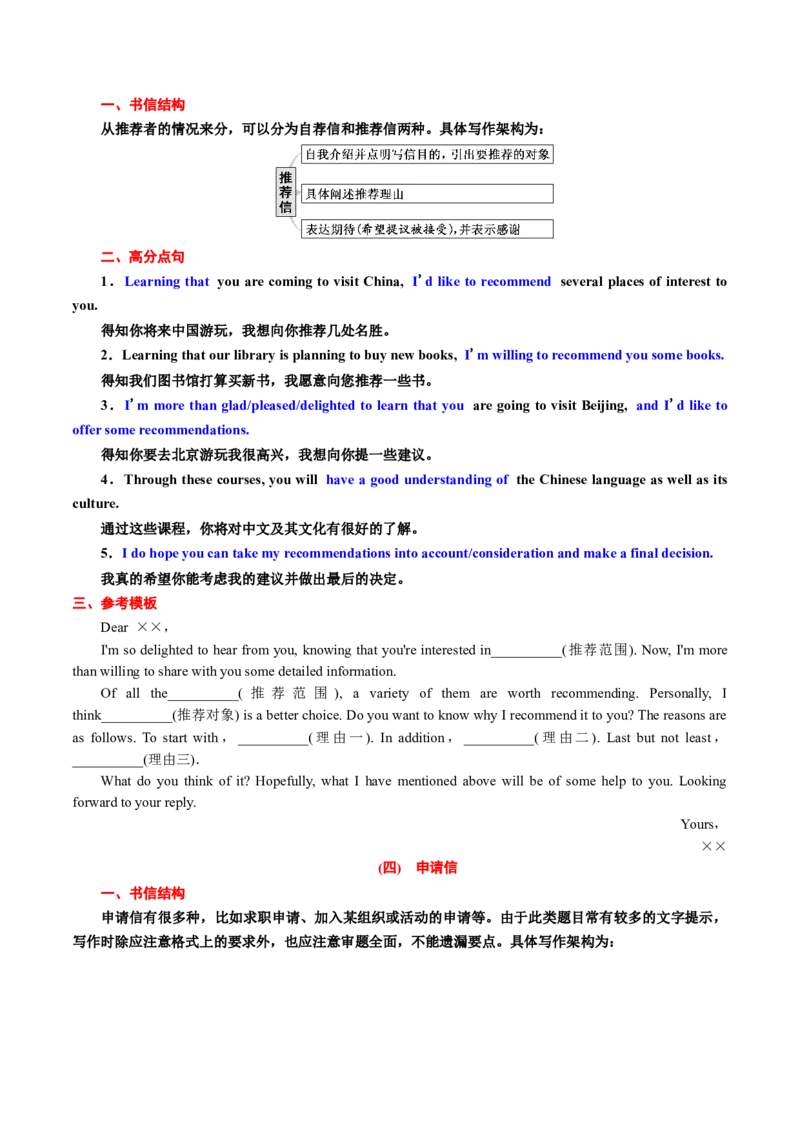 专题02书信类应用文写作（讲义）（解析版）_3.2025英语总复习_2024年新高考资料_2.2024二轮复习_2024年高考英语二轮复习讲练测（新教材新高考）_第五部分写作