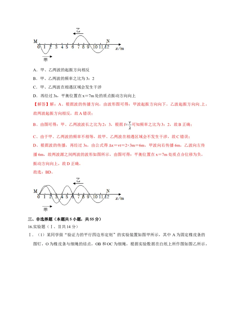 黄金卷03-赢在高考&middot;黄金8卷备战2024年高考物理模拟卷（浙江卷专用）（解析版）_4.2025物理总复习_2024年新高考资料_4.2024高考模拟预测试卷