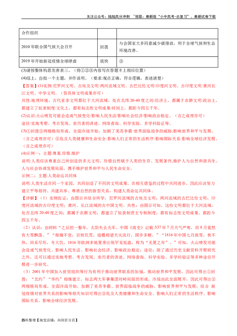 第16课冷战（解析版）_02中考总复习（2026版更新中）_06-历史-中考总复习_2024年中考复习资料_专项复习资料_完三年（2021-2023）中考历史真题分项汇编（全国通用）_答案解析版