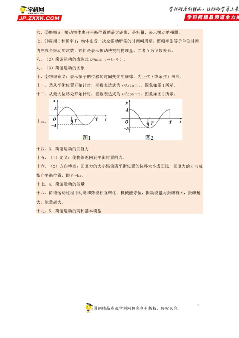 考向16机械振动-备战2023年高考物理一轮复习考点微专题（全国通用）（原卷版）_4.2025物理总复习_赠品通用版（老高考）复习资料_一轮复习