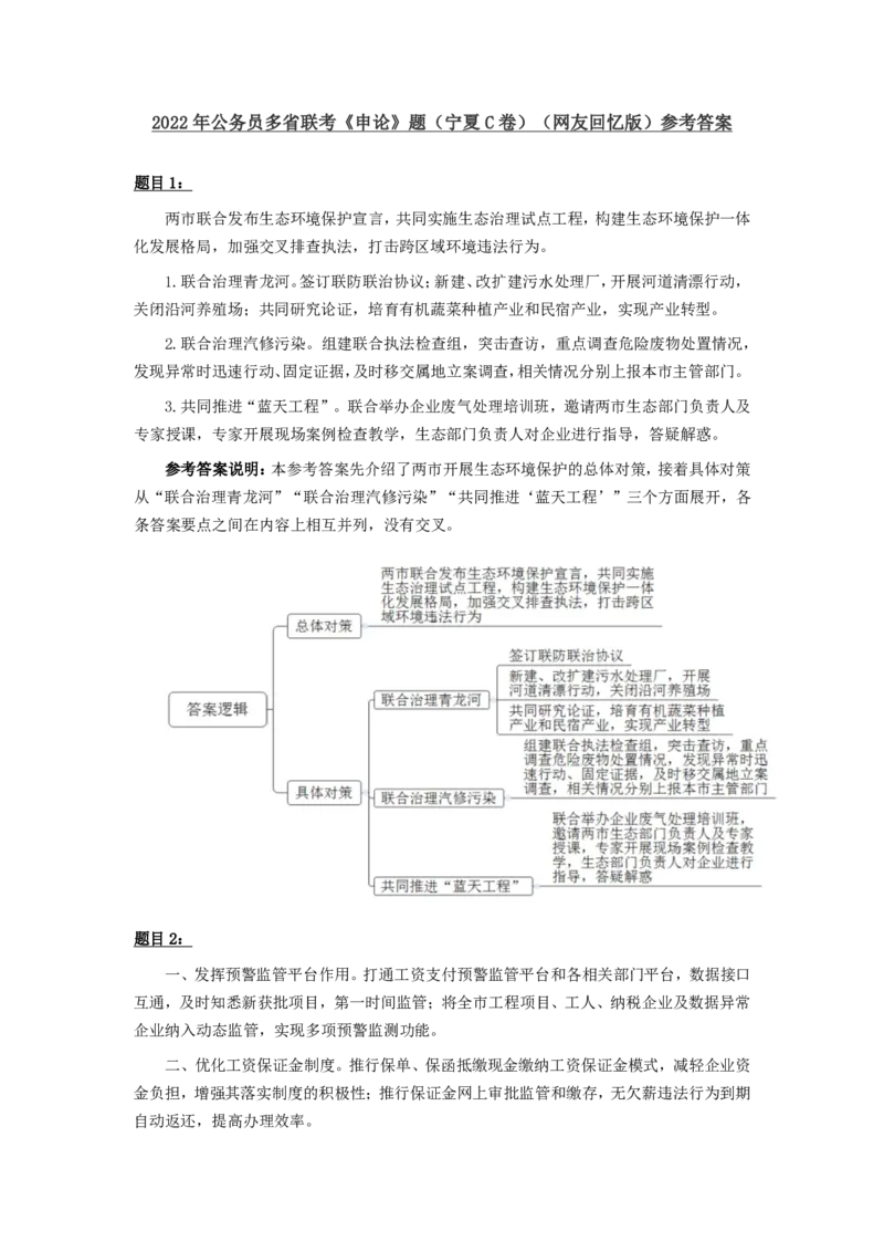 2022年公务员多省联考《申论》题（宁夏C卷）及参考答案_34省+国考真题_34省考+国考pdf版推荐用这个版本_34省行测+申论真题pdf推荐用这个版本