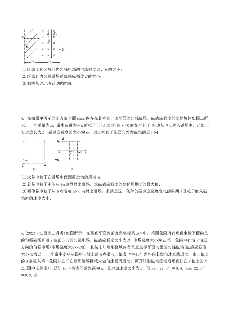 训练二十一带电粒子在叠加场和交变电、磁场中的运动-备战2024年高考物理一轮复习专题复习与训练(原卷版）_4.2025物理总复习_2024年新高考资料_3.2024专项复习