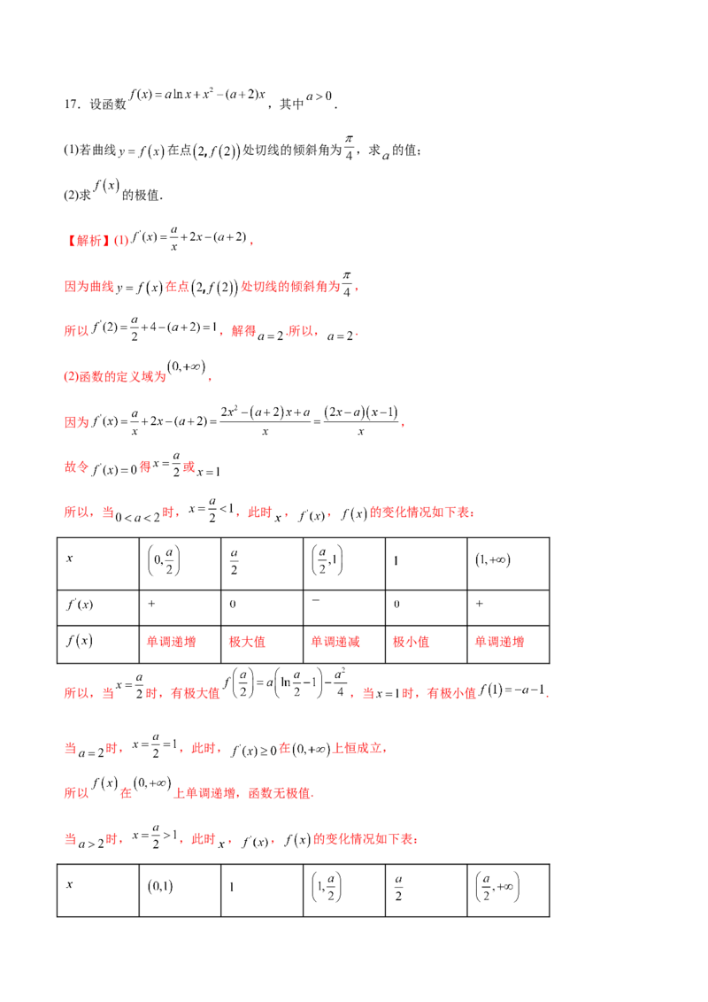 专题04利用导数求函数的极值(解析版)_2.2025数学总复习_2023年新高考资料_专项复习_2023年新高考导数专项重点难点突破（新高考专用）