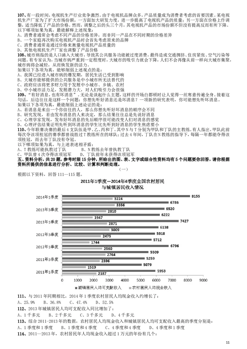 2015年国家公务员考试《行测》真题卷（地市级)_34省+国考真题_此文件夹为word版,不推荐使用_此word版为,不推荐使用_此word版为,不推荐使用_国考2000-2022真题