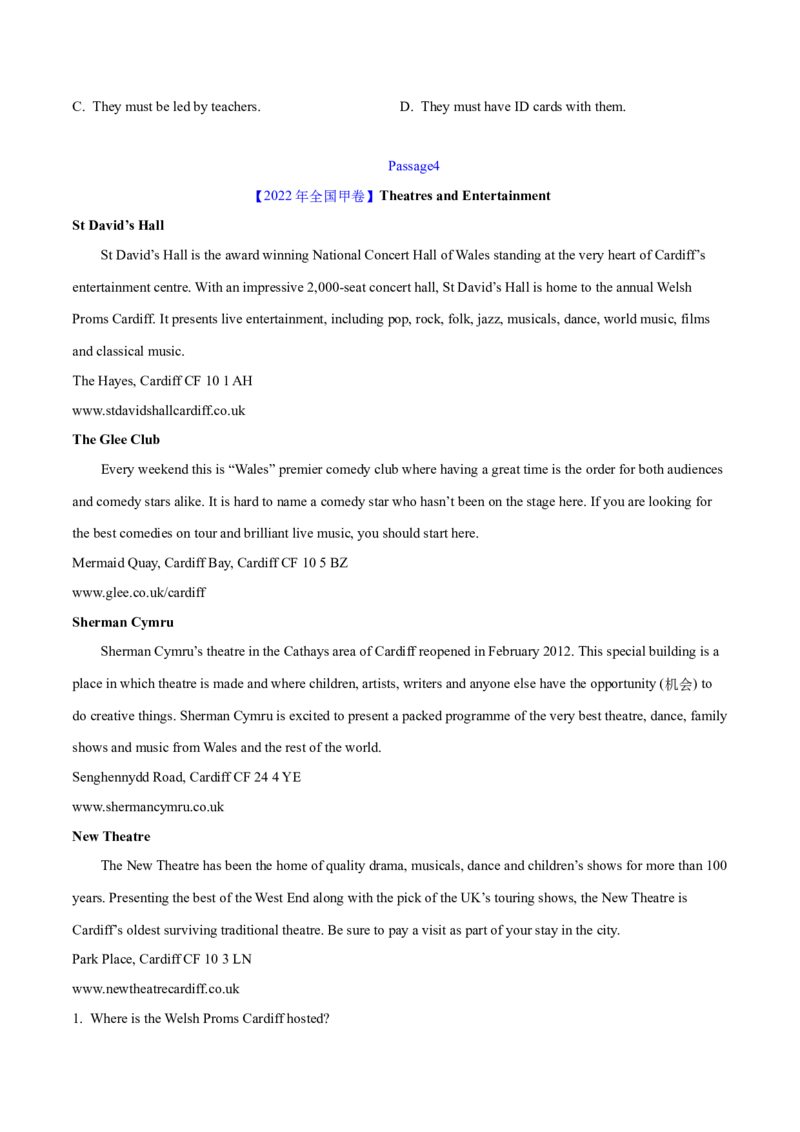专题07细节理解题（分层练）（原卷版）_3.2025英语总复习_2024年新高考资料_2.2024二轮复习_高频考点解密2024年高考英语二轮复习高频考点追踪与预测（新高考专用）