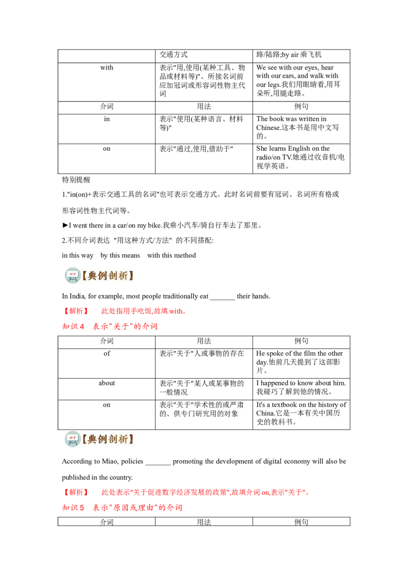 专题03介词和介词短语（通用版）（解析版）_3.2025英语总复习_赠品通用版（老高考）复习资料_二轮复习_2023高考英语二轮复习重难考点（新题型）突破（通用版）2863110