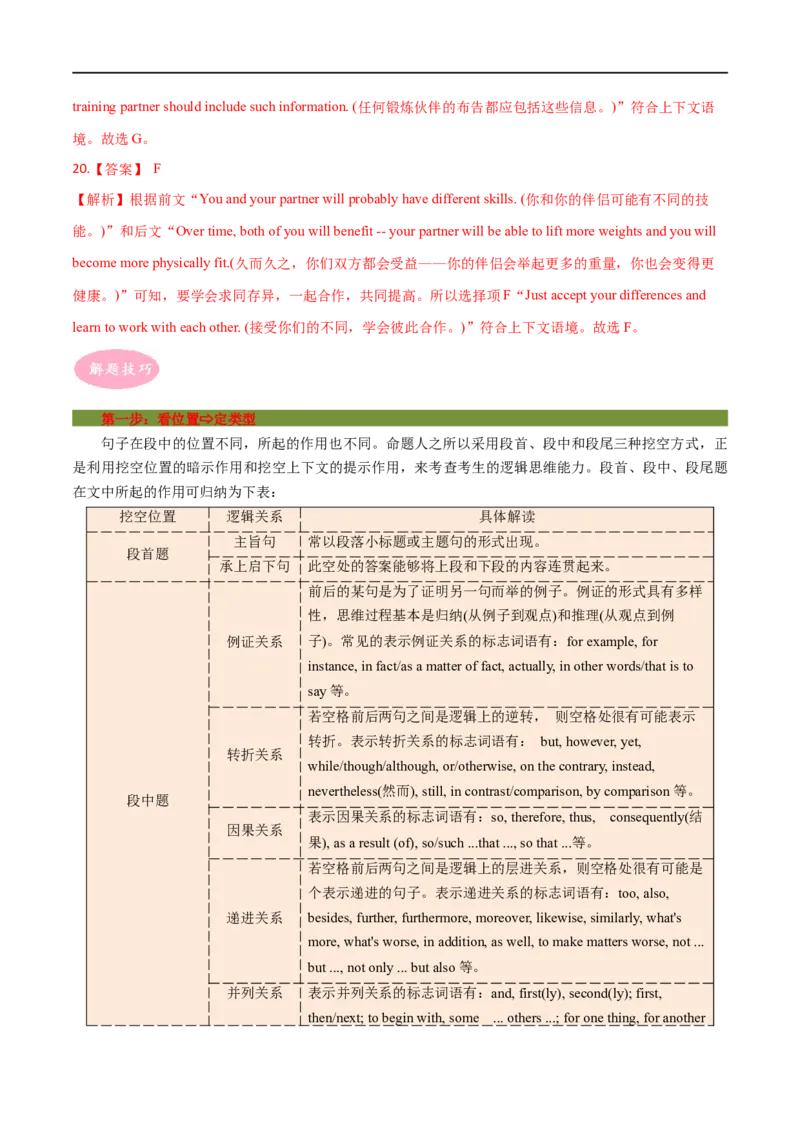 专题03阅读理解七选五大题精做冲刺2023年高考英语大题突破+限时集训(解析版)_3.2025英语总复习_赠品通用版（老高考）复习资料_专项复习