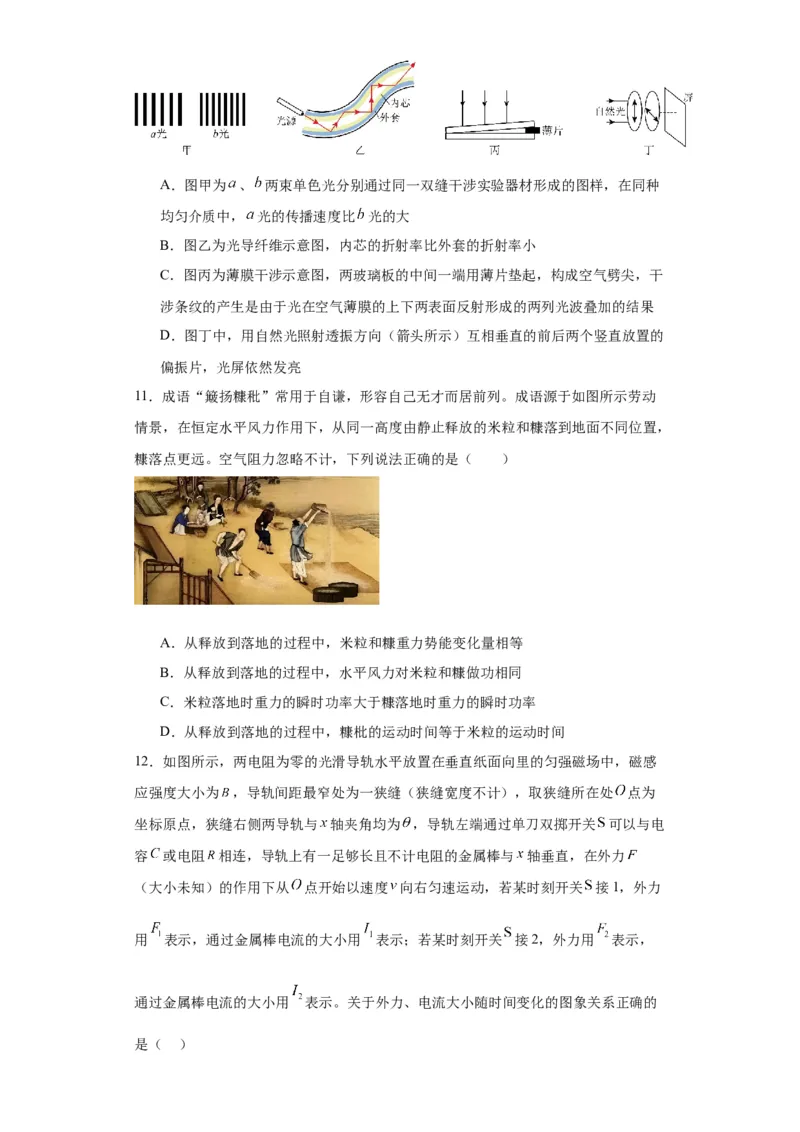 黄金卷06-赢在高考&middot;黄金8卷备战2024年高考物理模拟卷（山东卷专用）（考试版）_4.2025物理总复习_2024年新高考资料_4.2024高考模拟预测试卷